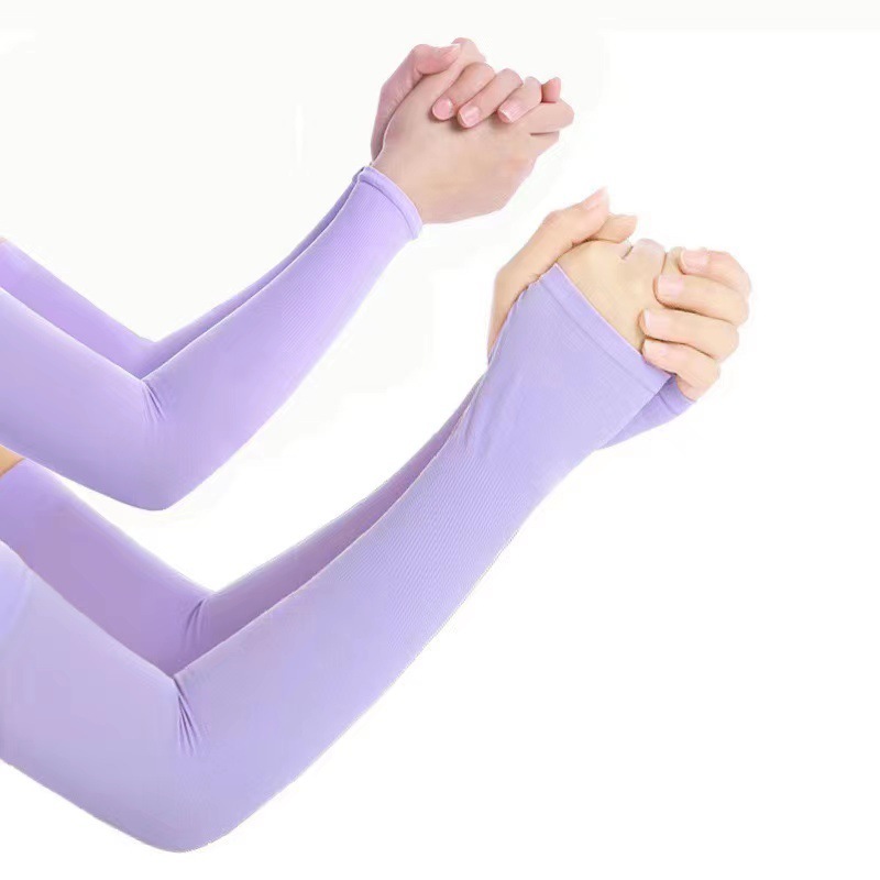 Unisex (Adults & Teens) Anti-UV Arm Sleeves — Compression "Ice-Feel" Sleeves with Thumbholes