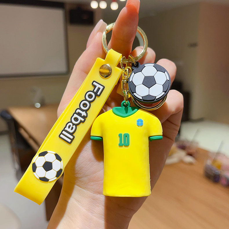 Outdoor Sports Series World Cup Football Jersey Keychain Car Keychain Doll Bag Pendant Small Gift