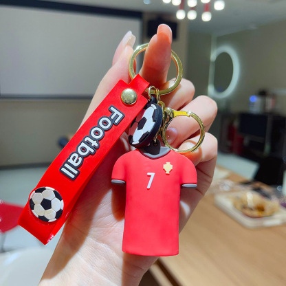 Outdoor Sports Series World Cup Football Jersey Keychain Car Keychain Doll Bag Pendant Small Gift