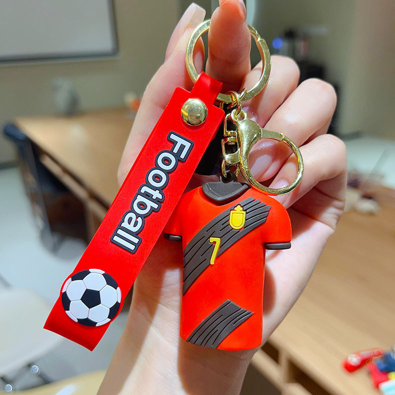 Outdoor Sports Series World Cup Football Jersey Keychain Car Keychain Doll Bag Pendant Small Gift
