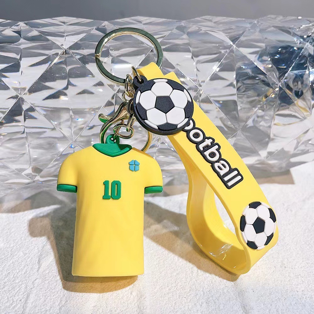 Outdoor Sports Series World Cup Football Jersey Keychain Car Keychain Doll Bag Pendant Small Gift