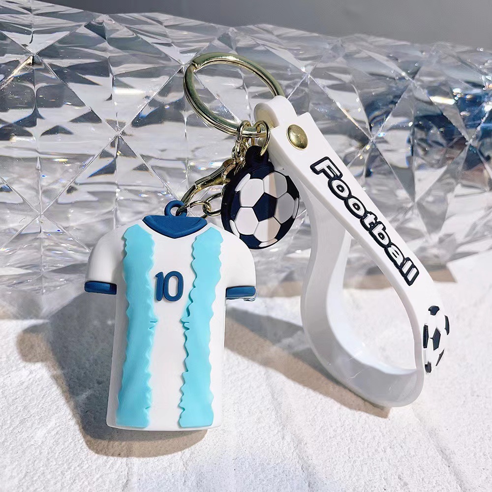 Outdoor Sports Series World Cup Football Jersey Keychain Car Keychain Doll Bag Pendant Small Gift