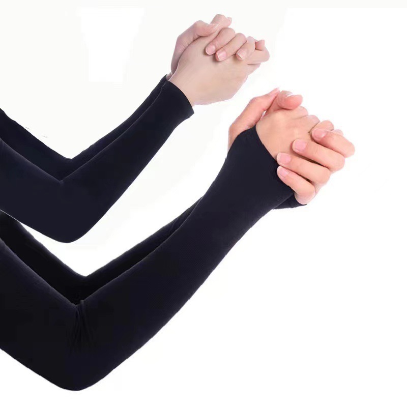Unisex (Adults & Teens) Anti-UV Arm Sleeves — Compression "Ice-Feel" Sleeves with Thumbholes