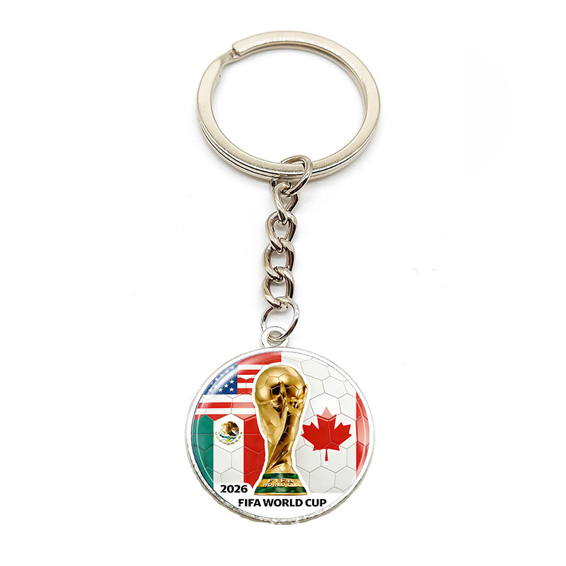 2026 World Cup Keychain Football Pendant Us, Canada And Mexico Creative Alloy Key Chain