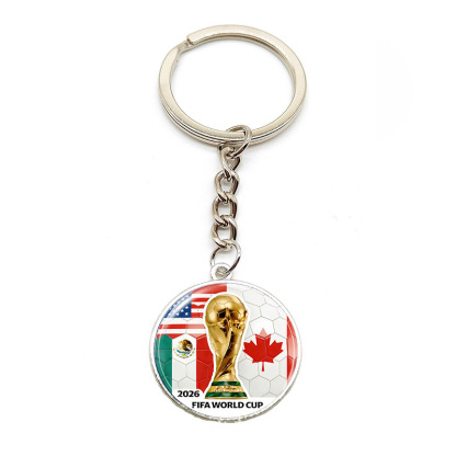 2026 World Cup Keychain Football Pendant Us, Canada And Mexico Creative Alloy Key Chain