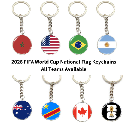 2026 World Cup Keychain — Creative Alloy Soccer Ball Pendant Keychain