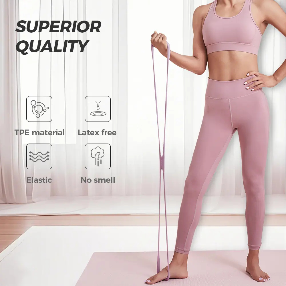 Figure-eight resistance band for women, back extension elastic band, home fitness equipment