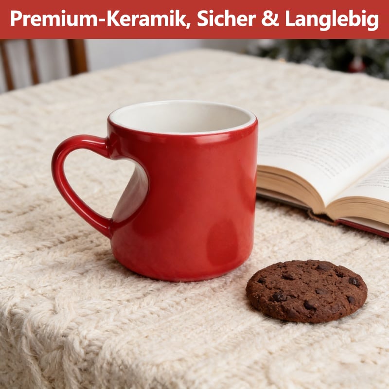 ☕️🎁 Herzförmige Keramiktasse mit Farbwechseleffekt