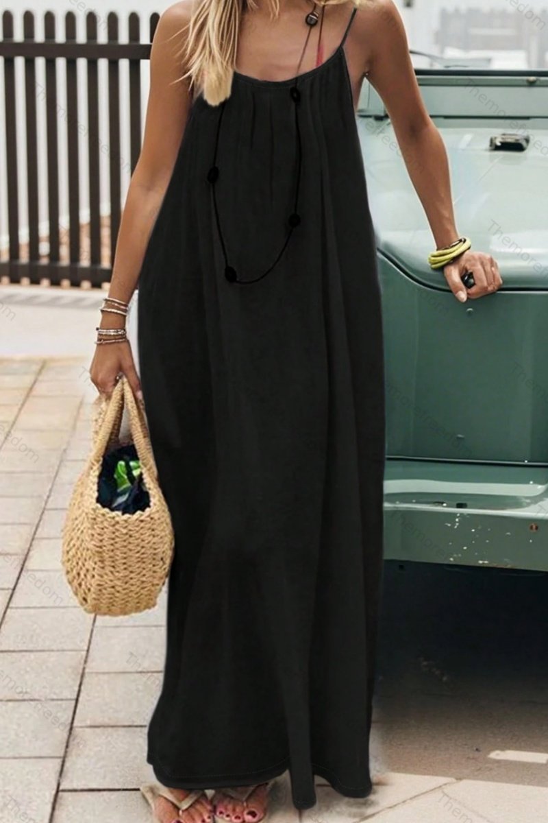 Women's backless casual dress for home and vacation