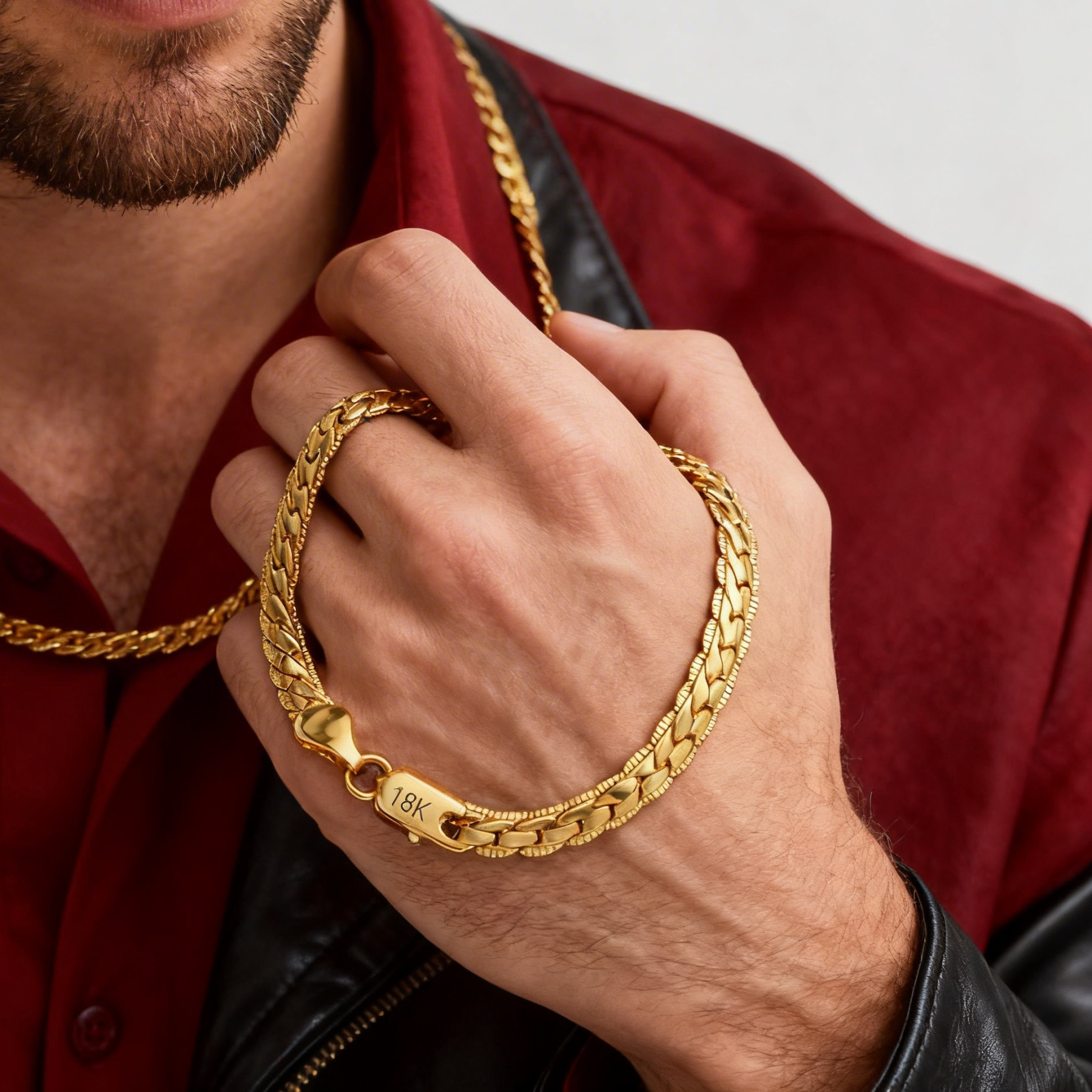 Monaco-Cuban gold-plated necklace, Italian men's and women's jewelry, a gift for fashion lovers