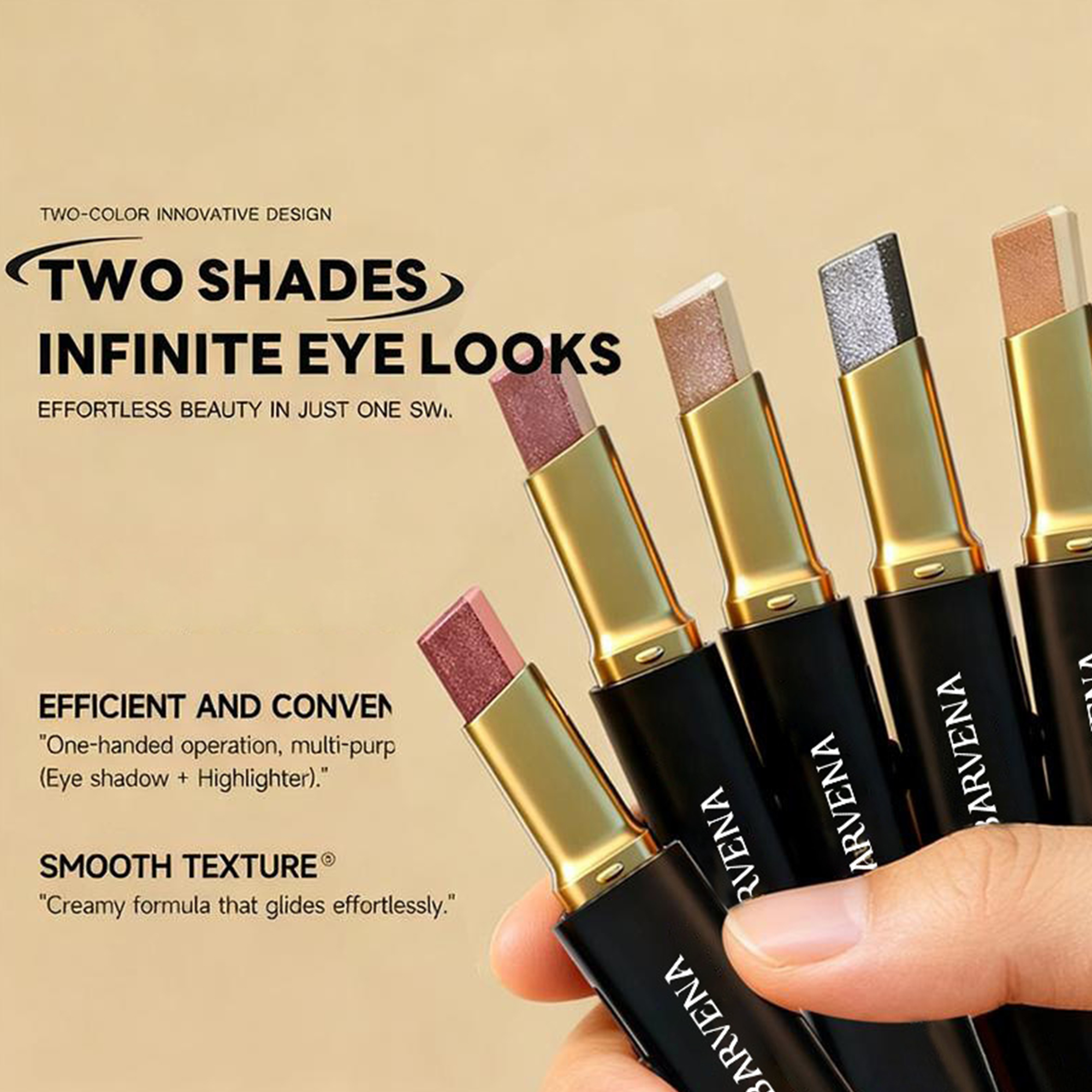 Eye Shadow Stick Shimmer Eye Shadow Set With Two-Color Gradient Waterproof Eye Shadow Pen Long-Lasting
