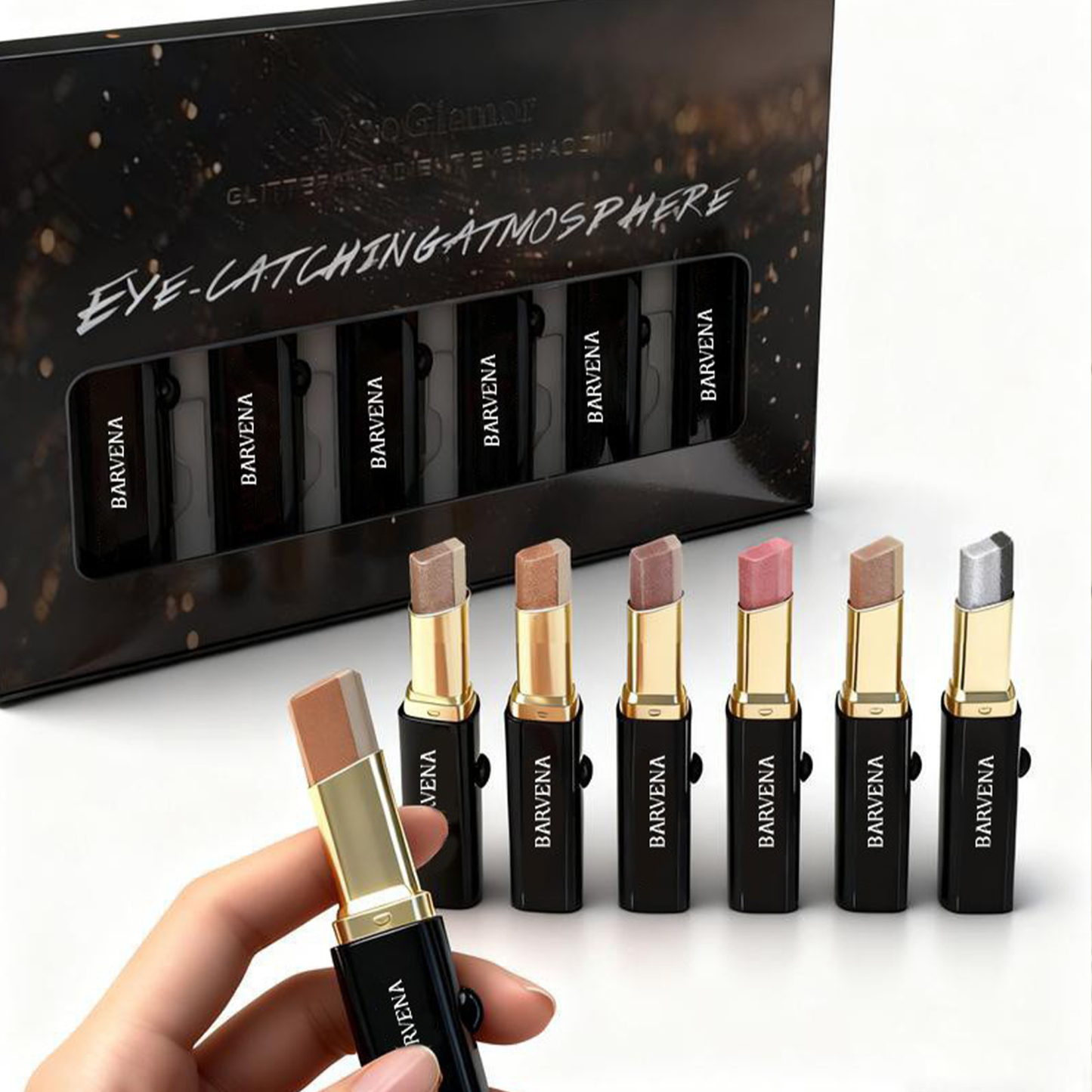 Eye Shadow Stick Shimmer Eye Shadow Set With Two-Color Gradient Waterproof Eye Shadow Pen Long-Lasting