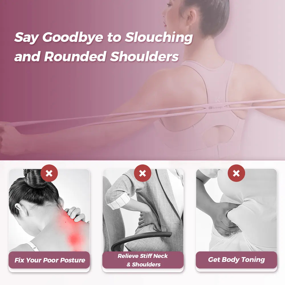 Figure-eight resistance band for women, back extension elastic band, home fitness equipment