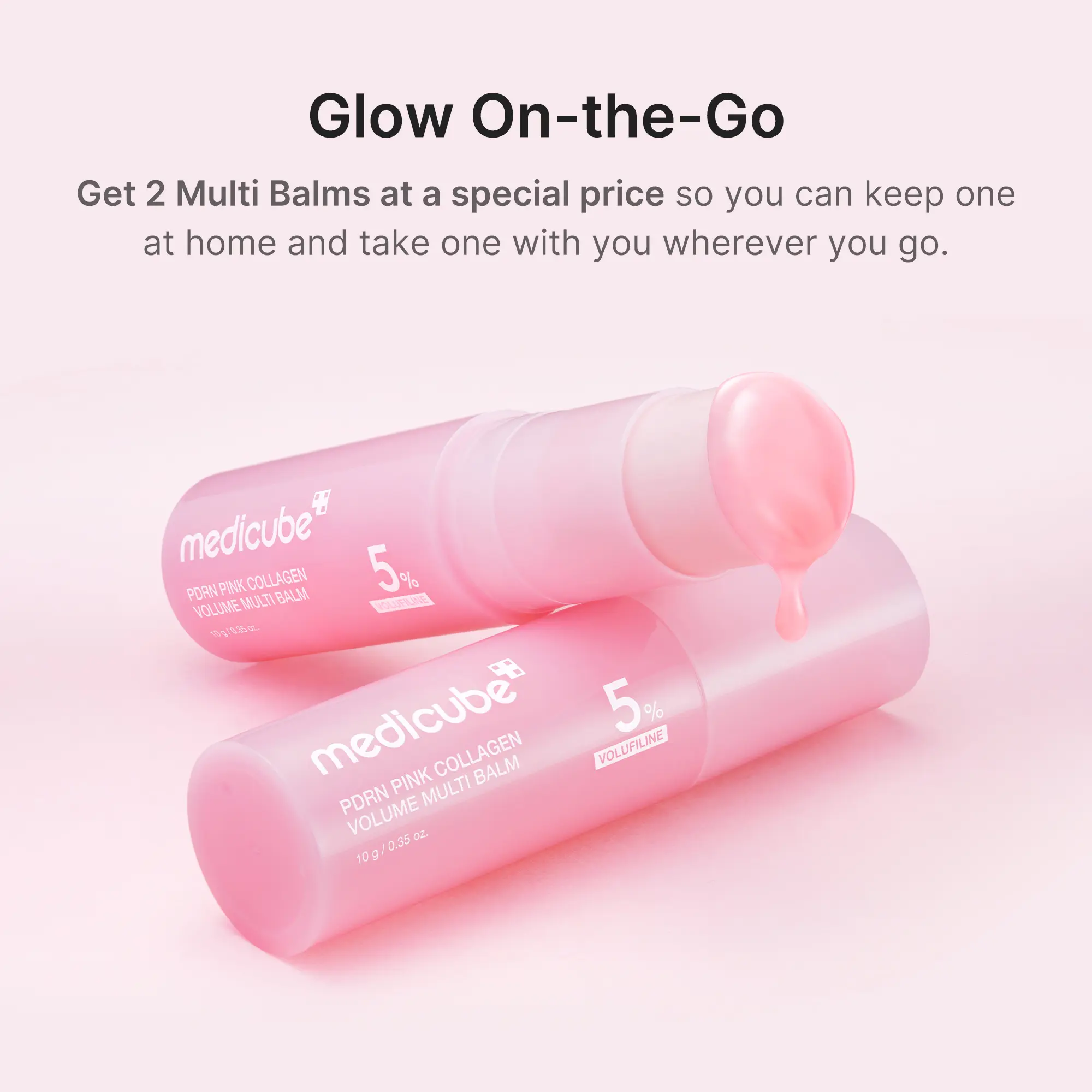 [NEW] [medicube] PDRN Pink Collagen Volume Multi Balm | All In One Volufiline, PDRN, NAD Stick for Youthful-Looking, Helping Look of Fine Lines, Firming Care, Anti-Aging Care | For Under-Eyes, Neck, Forehead, Smile Lines, Lip Care | Korean Skincare