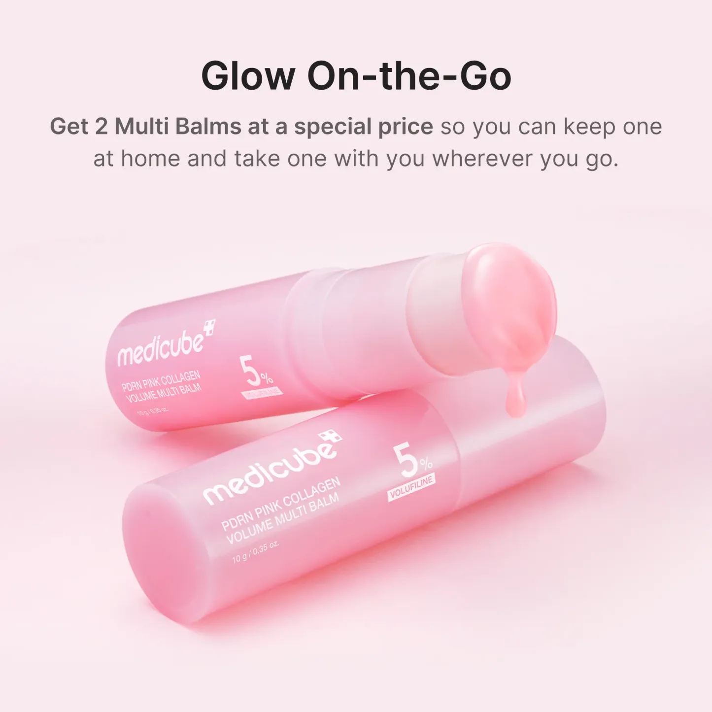 [NEW] [medicube] PDRN Pink Collagen Volume Multi Balm | All In One Volufiline, PDRN, NAD Stick for Youthful-Looking, Helping Look of Fine Lines, Firming Care, Anti-Aging Care | For Under-Eyes, Neck, Forehead, Smile Lines, Lip Care | Korean Skincare