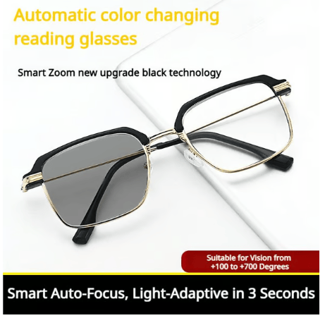 🔥🎁High-Definition Eye Protection Blue Light Filter Intelligent Zoom Progressive Lenses Reading Glasses