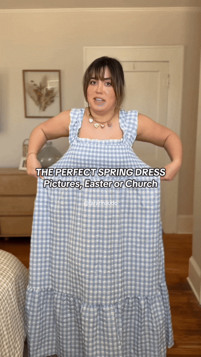 Women's patchwork plaid suspender elastic skirt dress