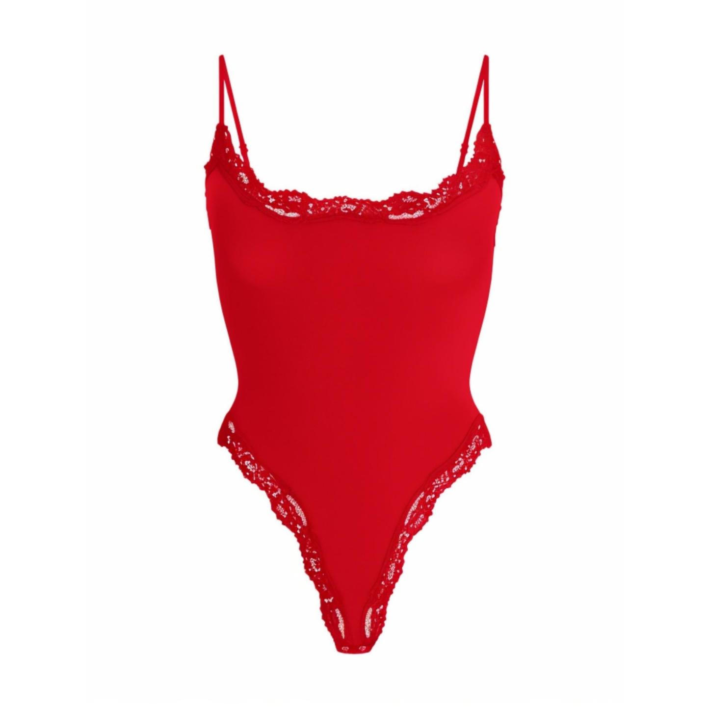 Starrylion Lace Body Suit Square Neck Tops for Women Sleeveless Spaghetti Strap Tank Top Bodysuits for Women Sexy Jumpsuit
