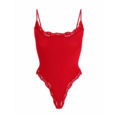 Starrylion Lace Body Suit Square Neck Tops for Women Sleeveless Spaghetti Strap Tank Top Bodysuits for Women Sexy Jumpsuit