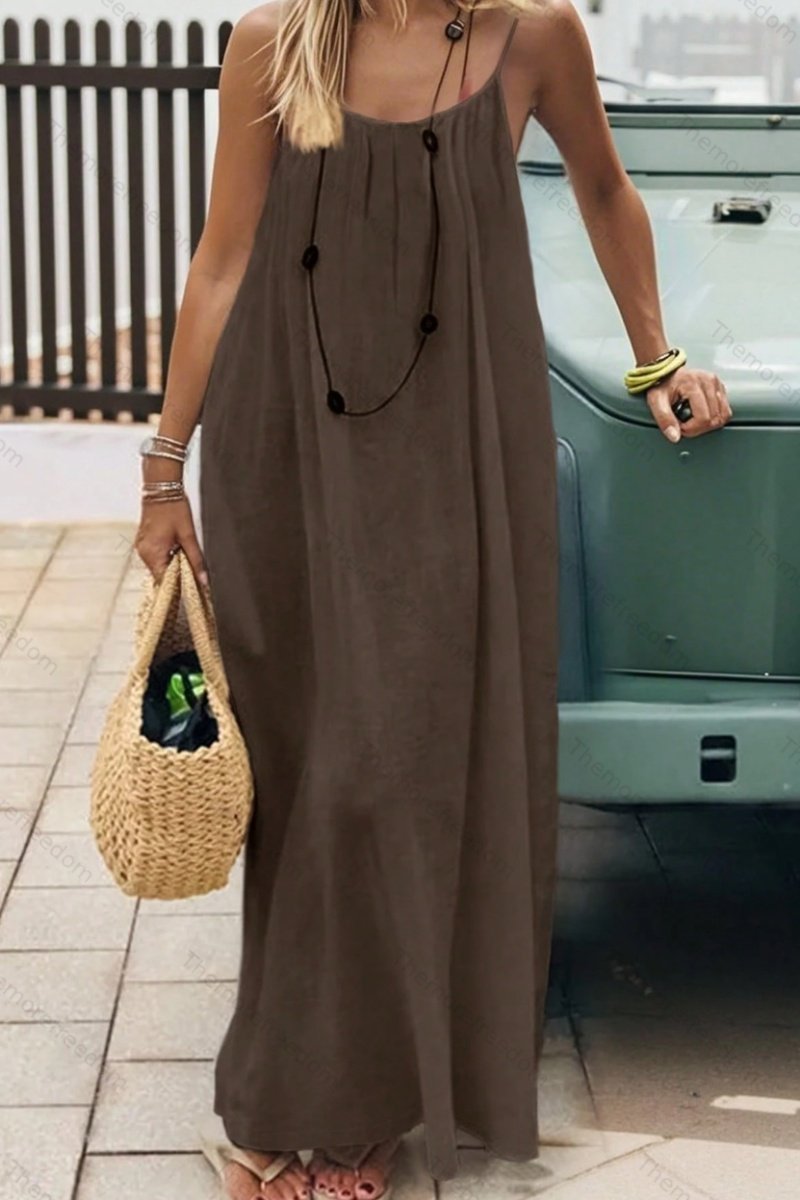 Women's backless casual dress for home and vacation