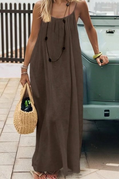 Women's backless casual dress for home and vacation