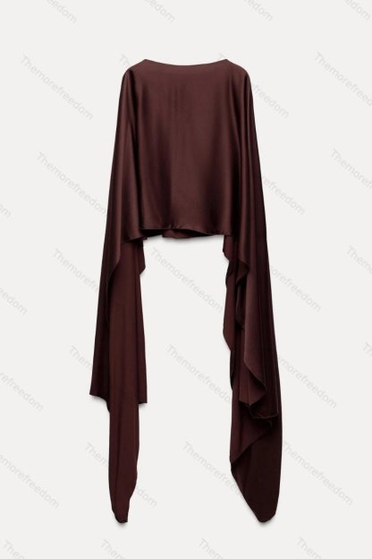 Women's fashionable irregular solid color pullover top