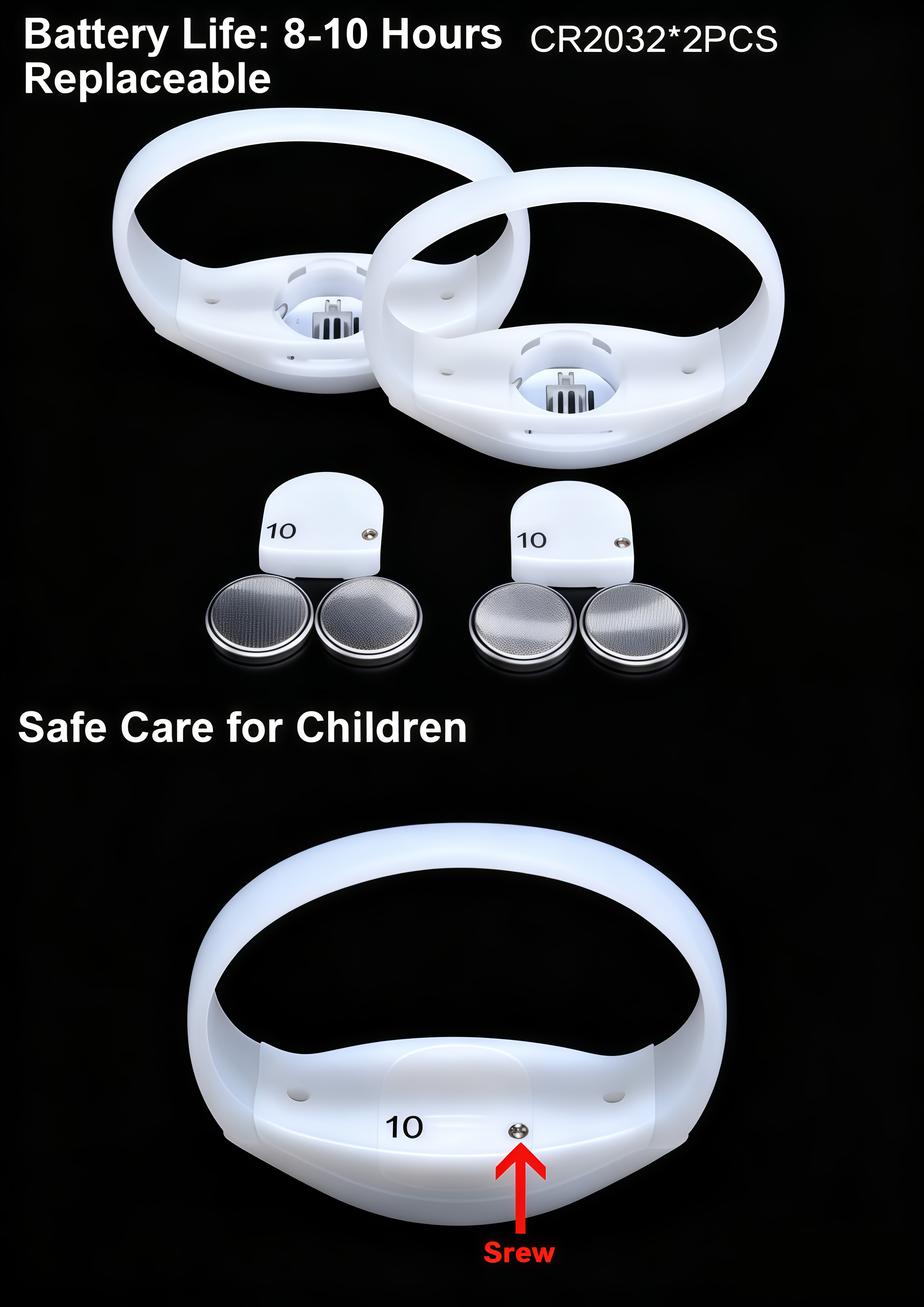 Remote Control LED Bracelet RGB Light Up Wristband, DMX Programmable Silicone Glow Bracelets for Concert Festival Party Events Wedding Club Bar Audience Interaction with Custom Logo