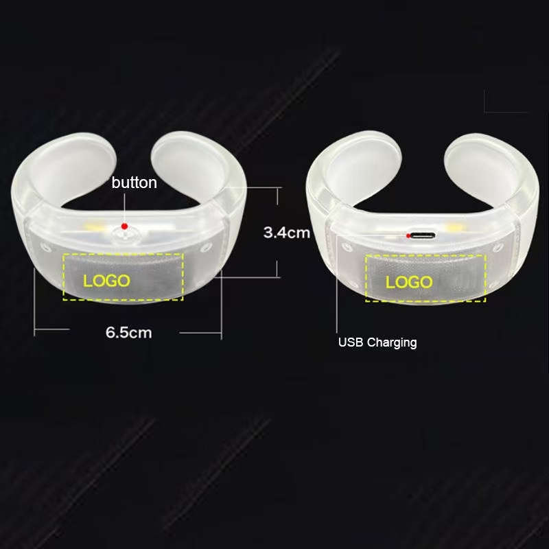 Rechargeable Led Wristband Reusable DMX Controlled LED Bracelet for Live Events