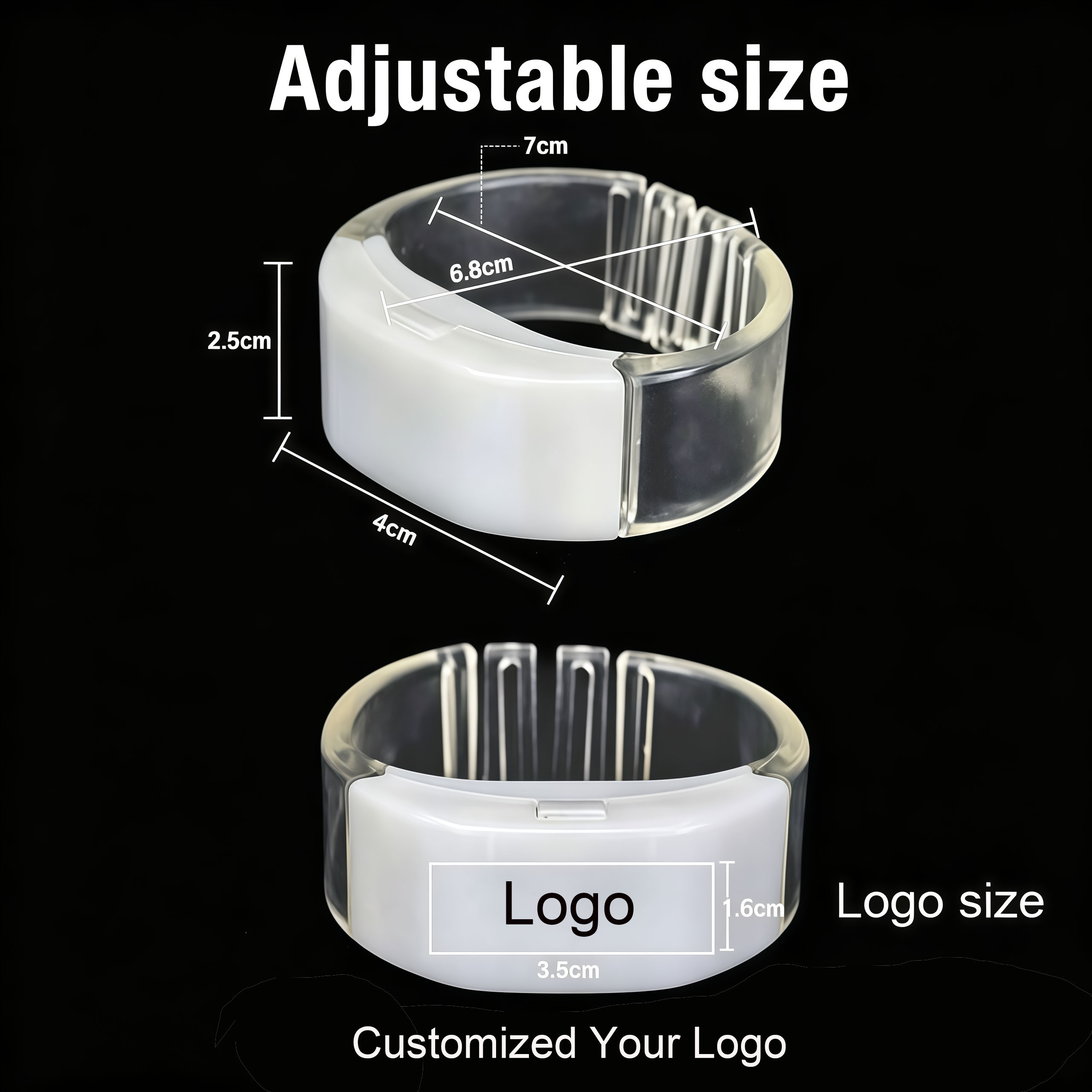 DMX Remote Control LED Bracelet Glow Wristband for Concert Party Festival Event