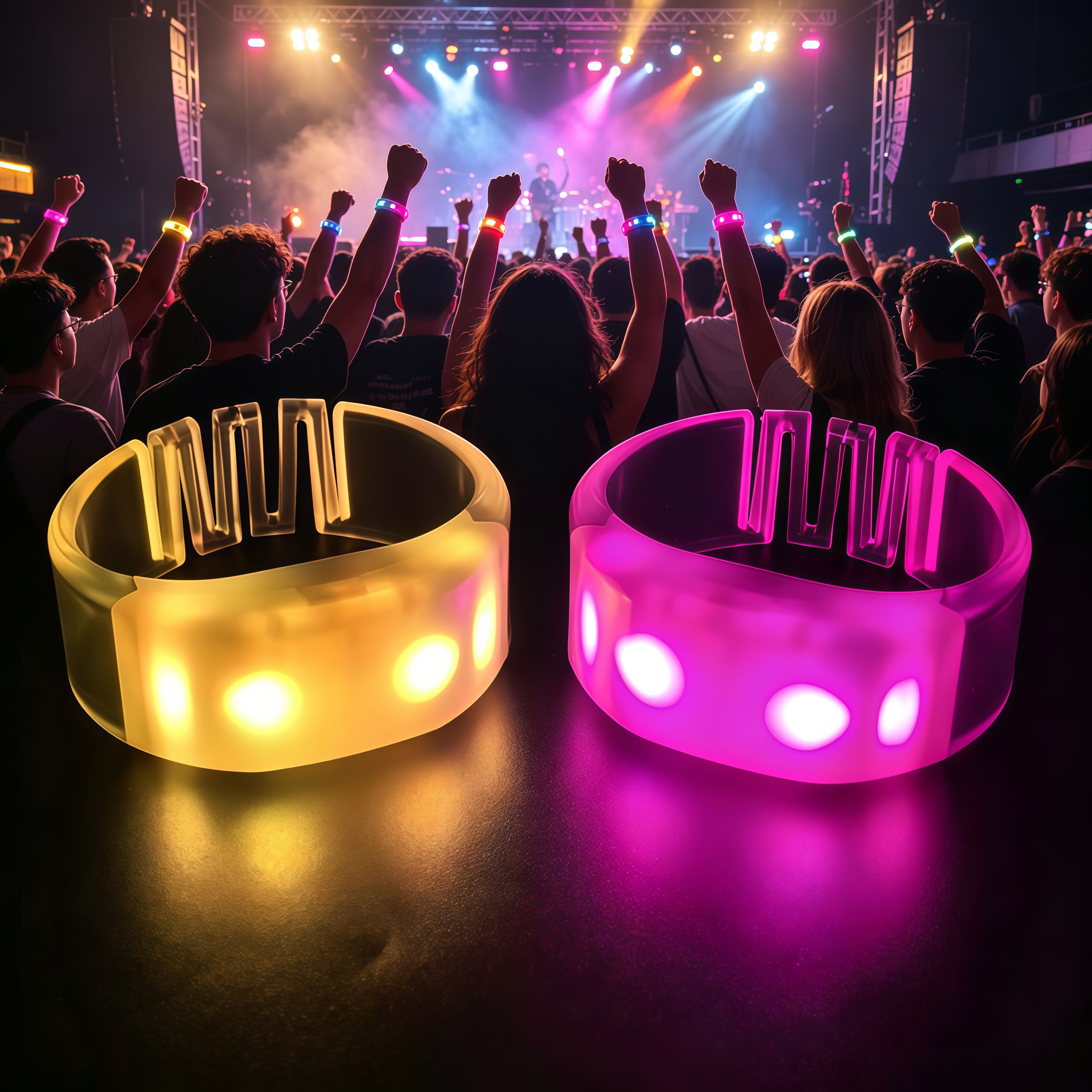 DMX Remote Control LED Bracelet Glow Wristband for Concert Party Festival Event