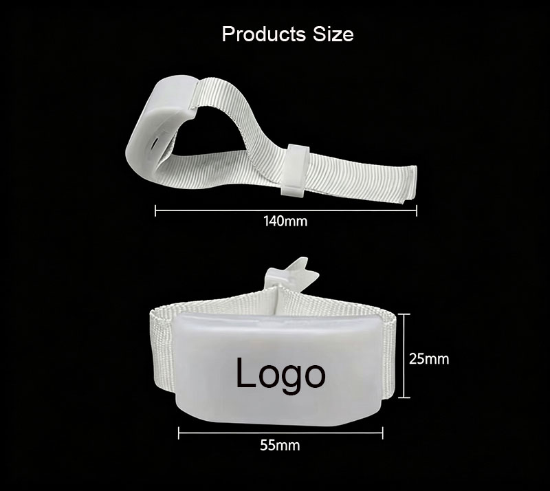 2.4G Wireless DMX Nylon LED Bracelet Remote Control Glow Wristband for Party Nightclub Show