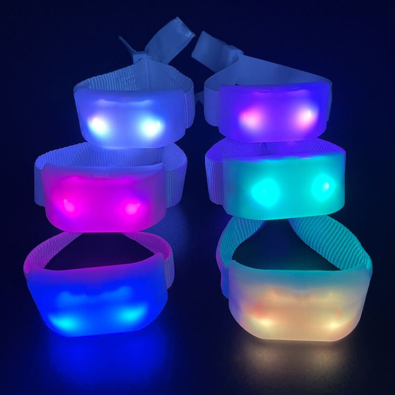 2.4G Wireless DMX Nylon LED Bracelet Remote Control Glow Wristband for Party Nightclub Show