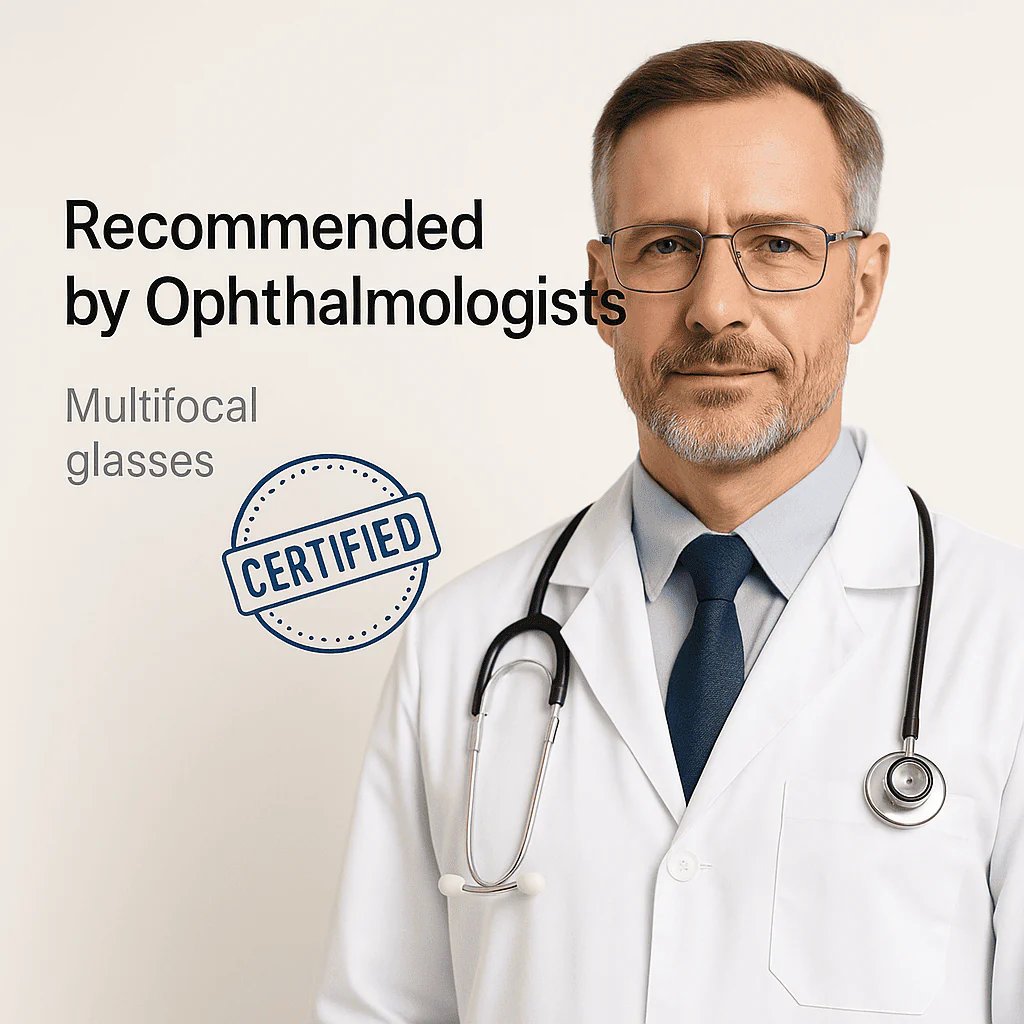 Progressive Multifocal HD Blue-Light Blocking Reading Glasses