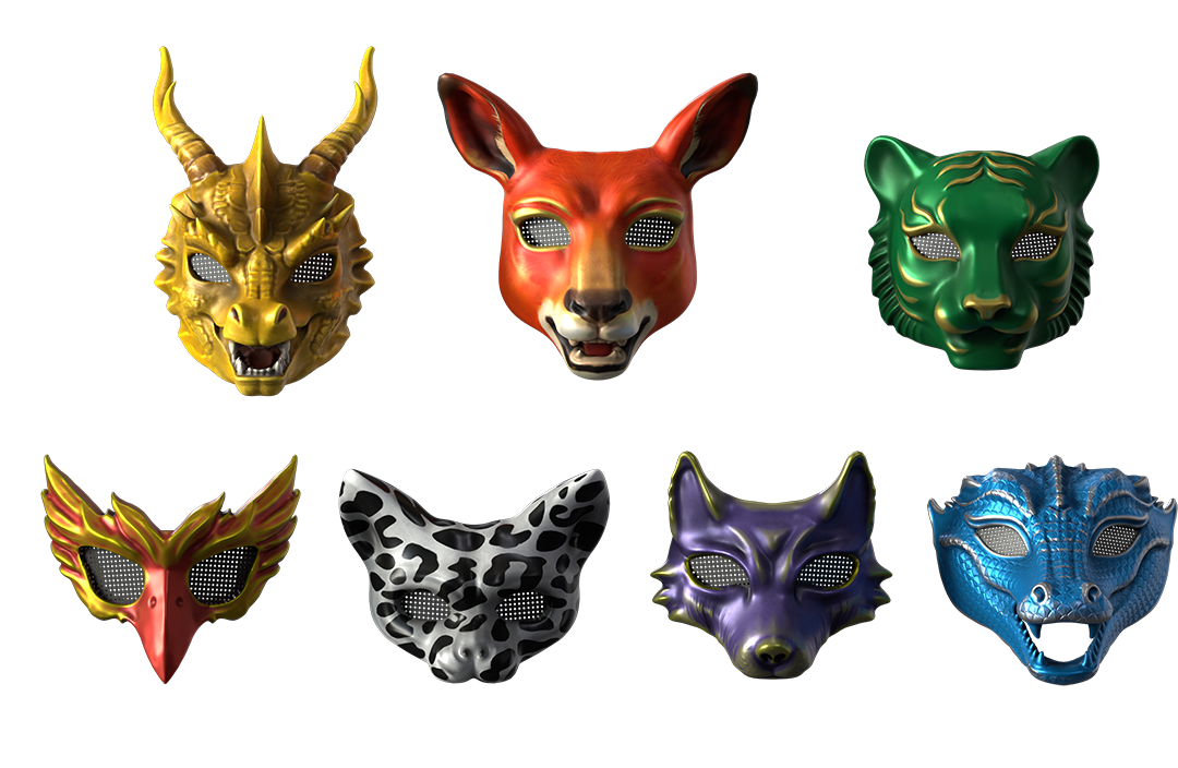 Masks specially designed for ROQROQ characters