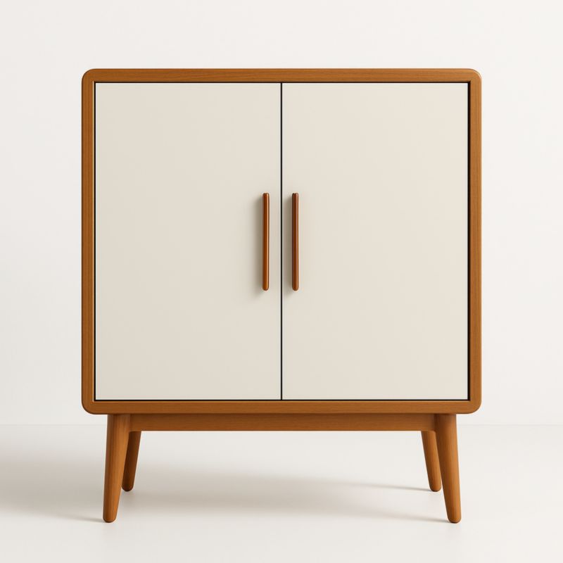 Armoire en Bois Massif et MDF 80x40x100 cm Blanc Chêne