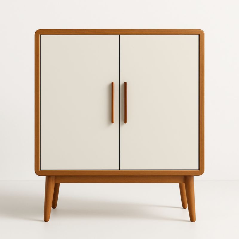 Armoire en Bois Massif et MDF 80x40x100 cm Blanc Chêne