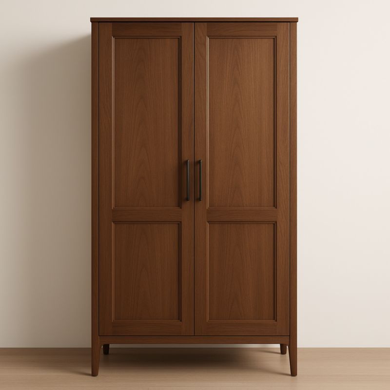 Armoire en bois massif à deux portes 200x90x50 cm