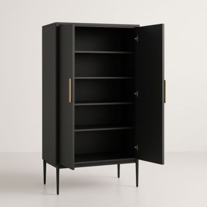 Armoire en Bois Noir 180cm