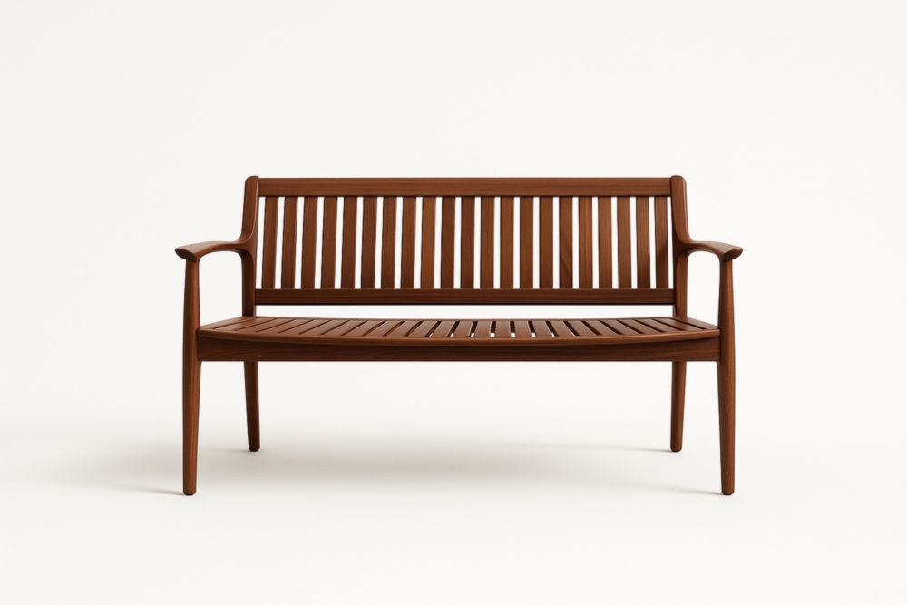 Panchina in legno massello marrone