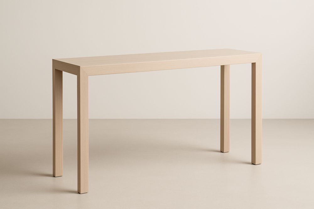 Table console en chêne – Beige – 120×40×75 cm