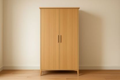 Armoire en bois clair 2 portes 180cm x 90cm x 50cm