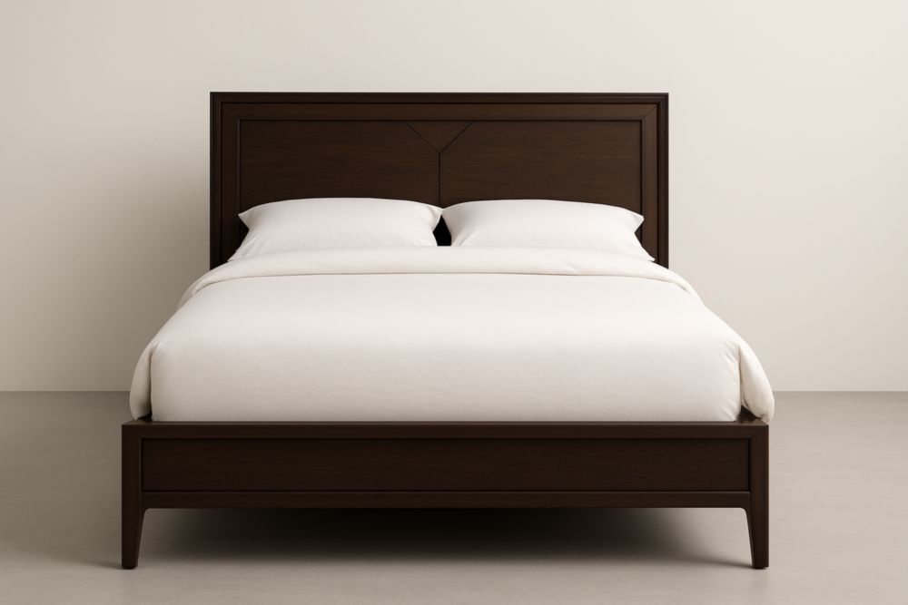 Letto Matrimoniale in Legno Massello con Materasso e Cuscini 200x160 cm