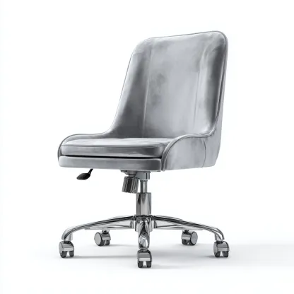 Sedia da ufficio in velluto 60x55x88 cm grigio per ufficio - design moderno-Craftgoloft