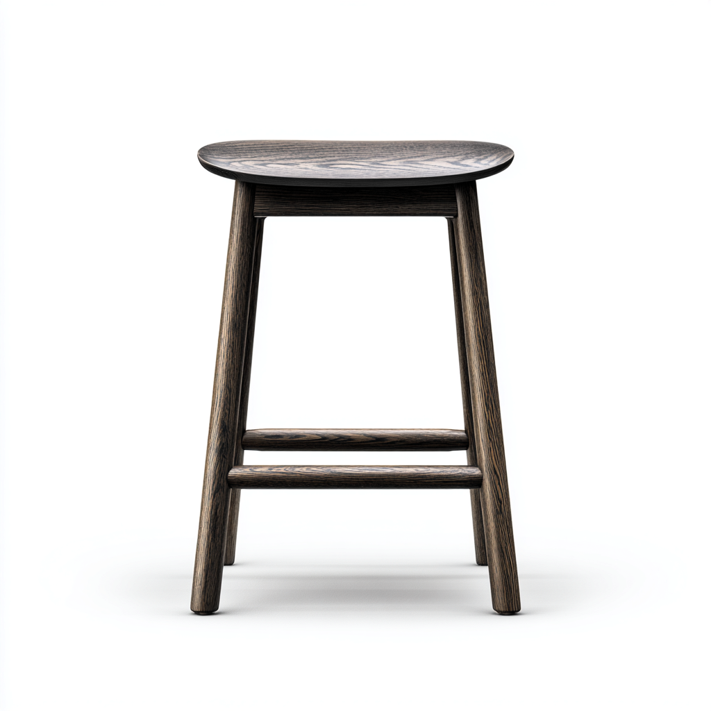 Sgabello da bar legno 42x42x70 cm nero-legno scuro per cucina design moderno-Craftgoloft