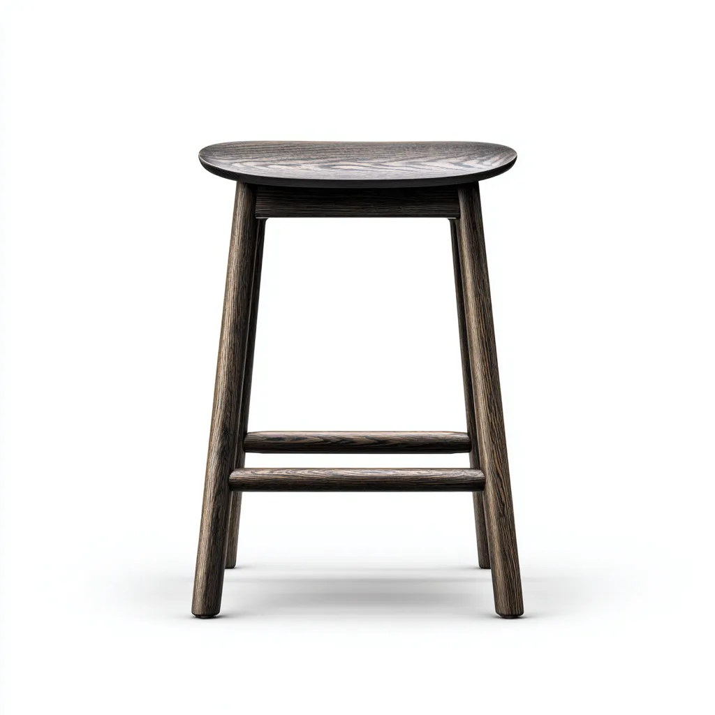 Sgabello da bar legno 42x42x70 cm nero-legno scuro per cucina design moderno-Craftgoloft