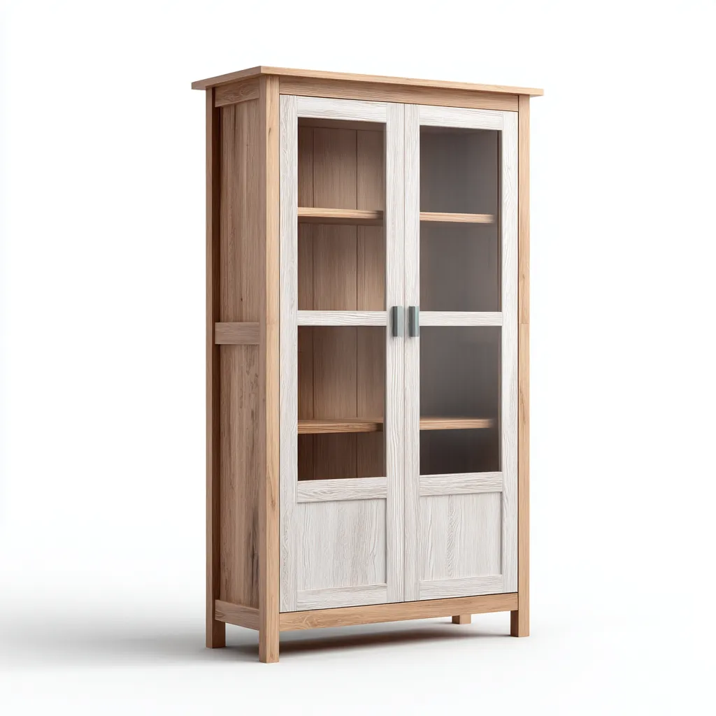 Armadietti da cucina - legno 180x60x40 cm - marrone chiaro-bianco - stile moderno-Craftgoloft