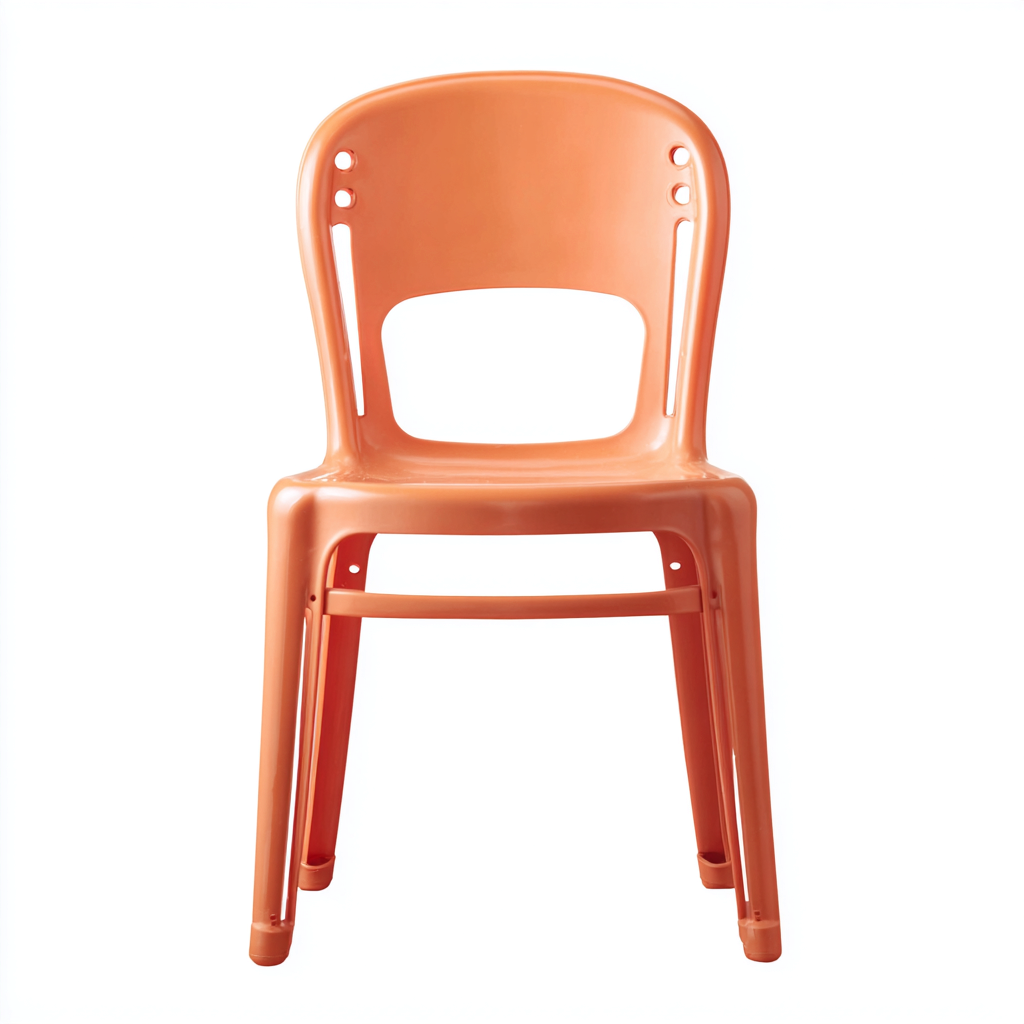 Sedie da giardino sedia in plastica 45x48x82 cm arancione design moderno-Craftgoloft