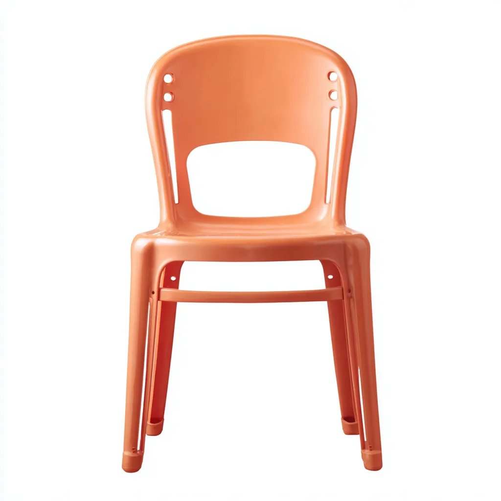 Sedie da giardino sedia in plastica 45x48x82 cm arancione design moderno-Craftgoloft