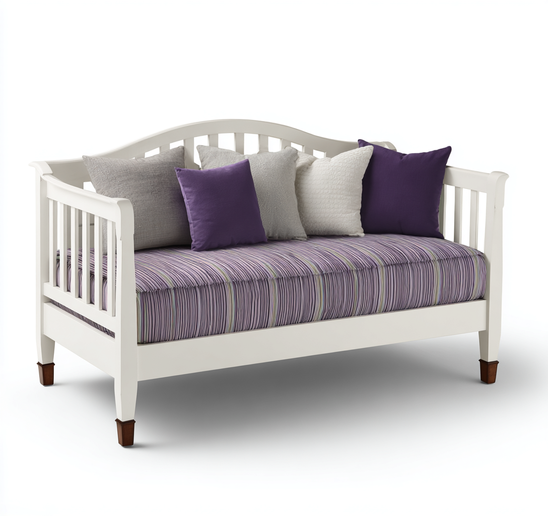 Divano letto legno 200x90x85 cm bianco adatto per camera da letto design moderno-Craftgoloft