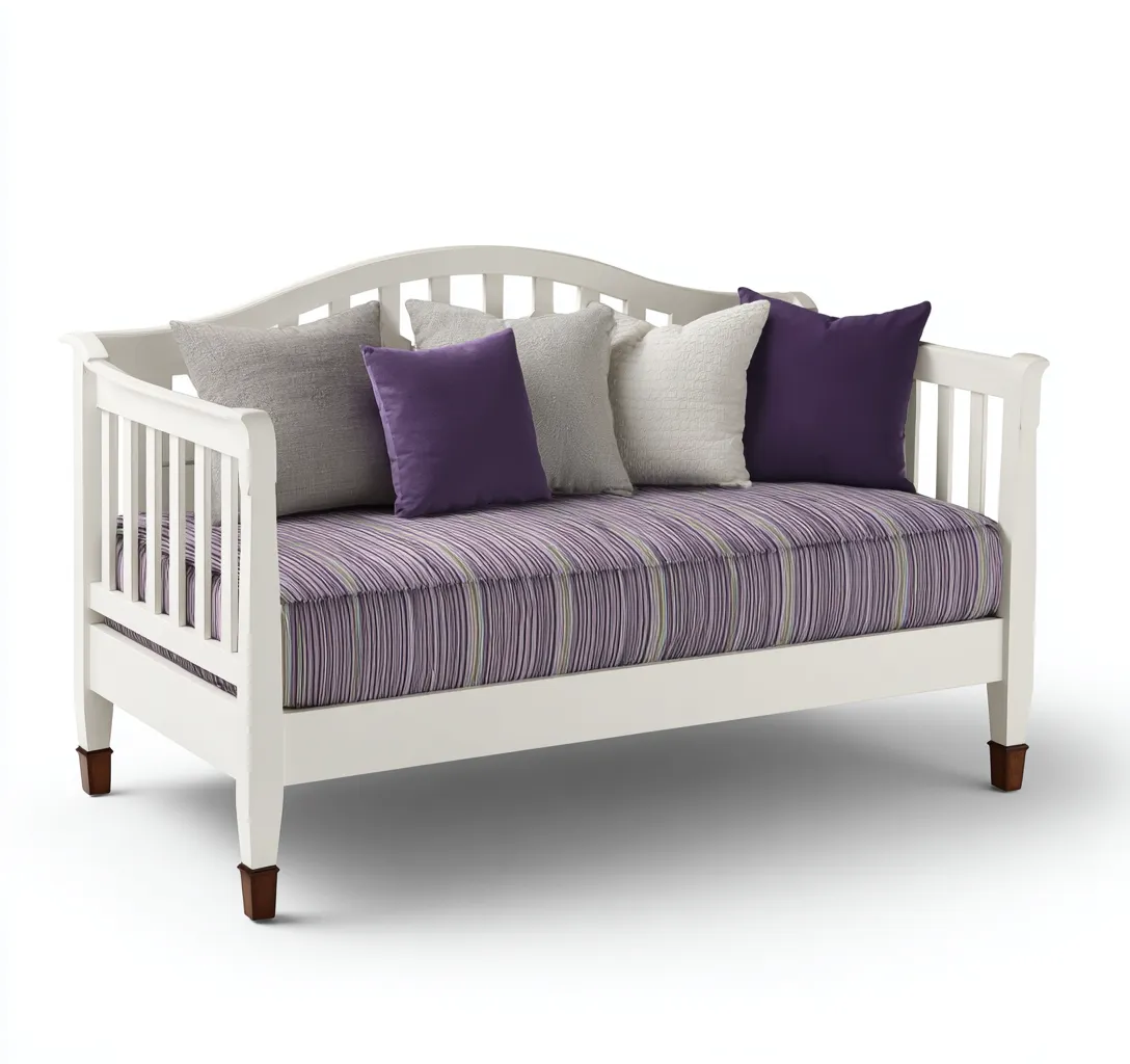 Divano letto legno 200x90x85 cm bianco adatto per camera da letto design moderno-Craftgoloft